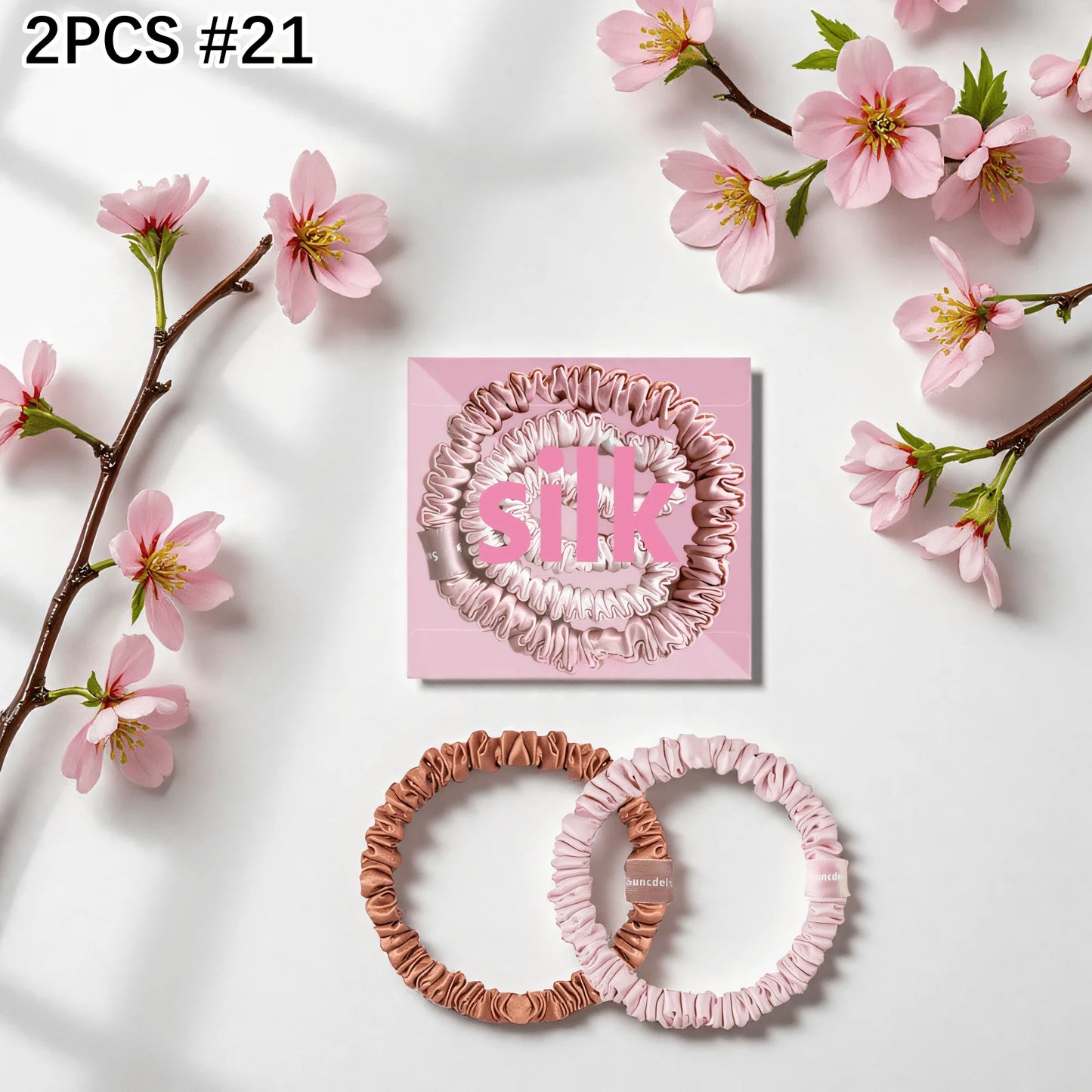 mulberry silk hair ties - two pcs