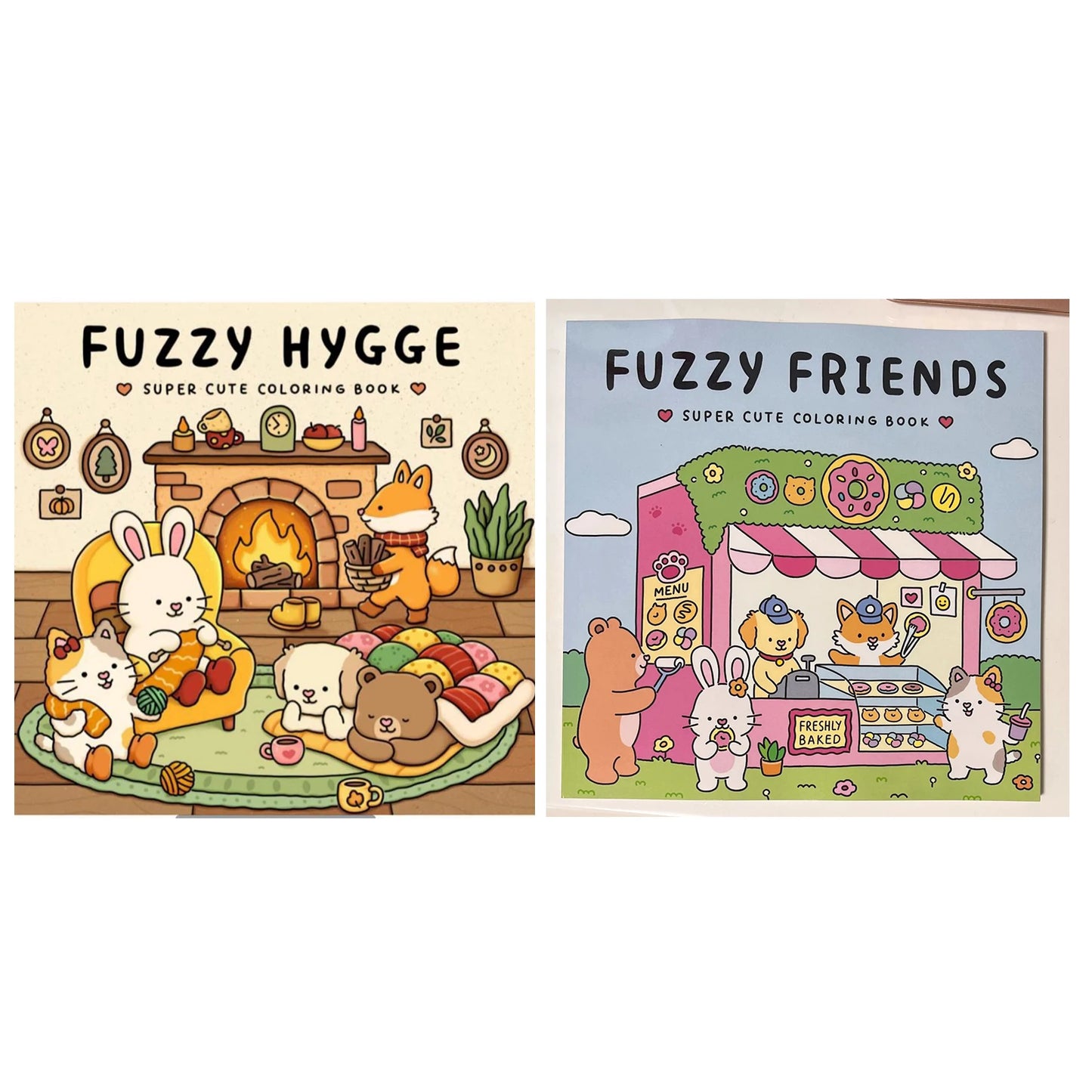 coloring book collection: cozy, adorable spaces with bold thick lines