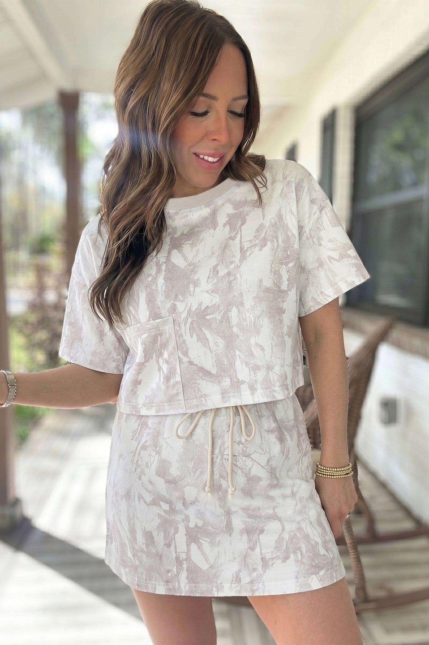 woodland cutie shirt and skirt set