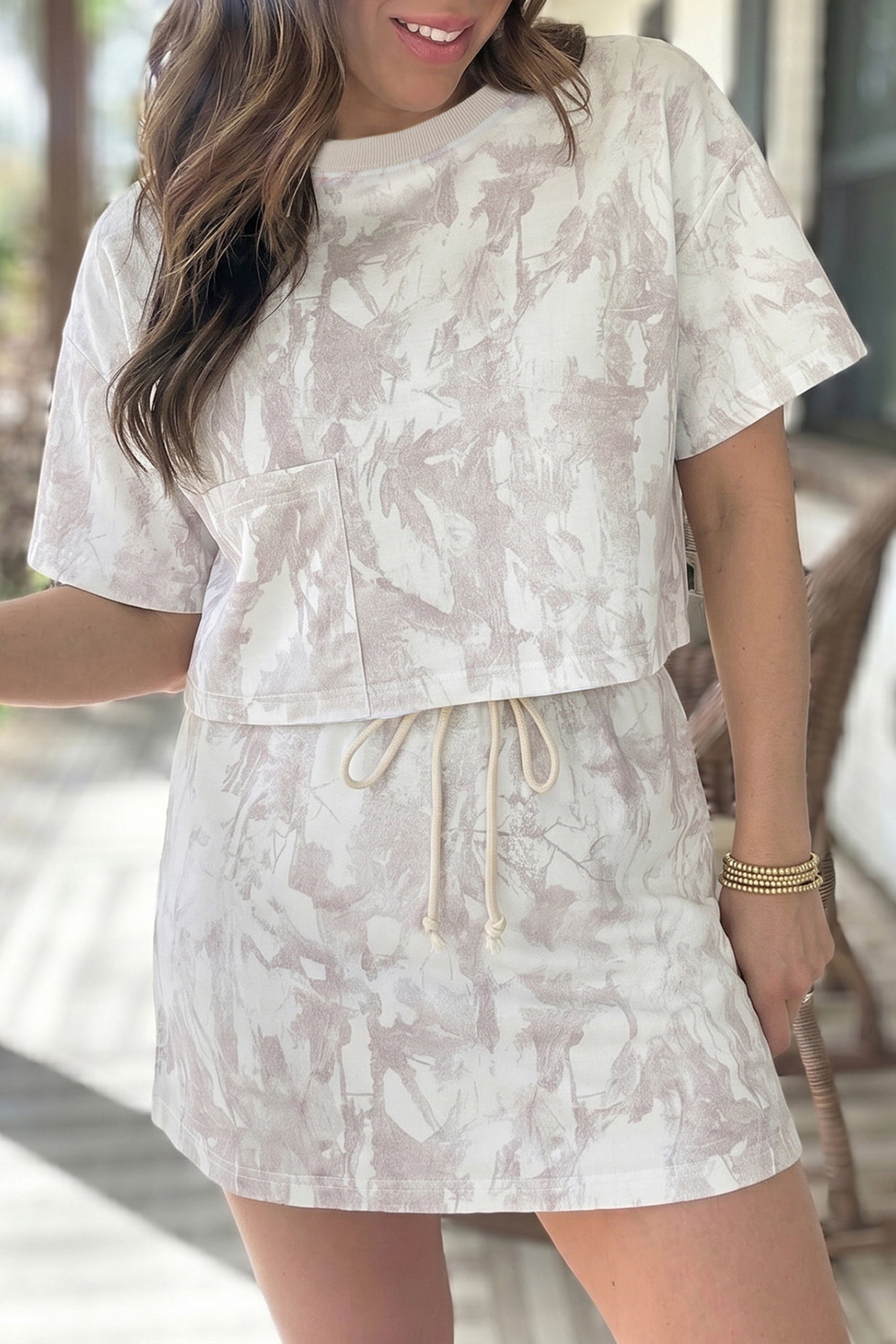 woodland cutie shirt and skirt set