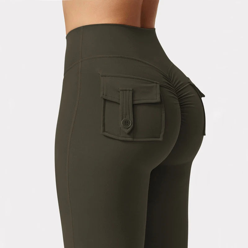 pocket drama flare leggings