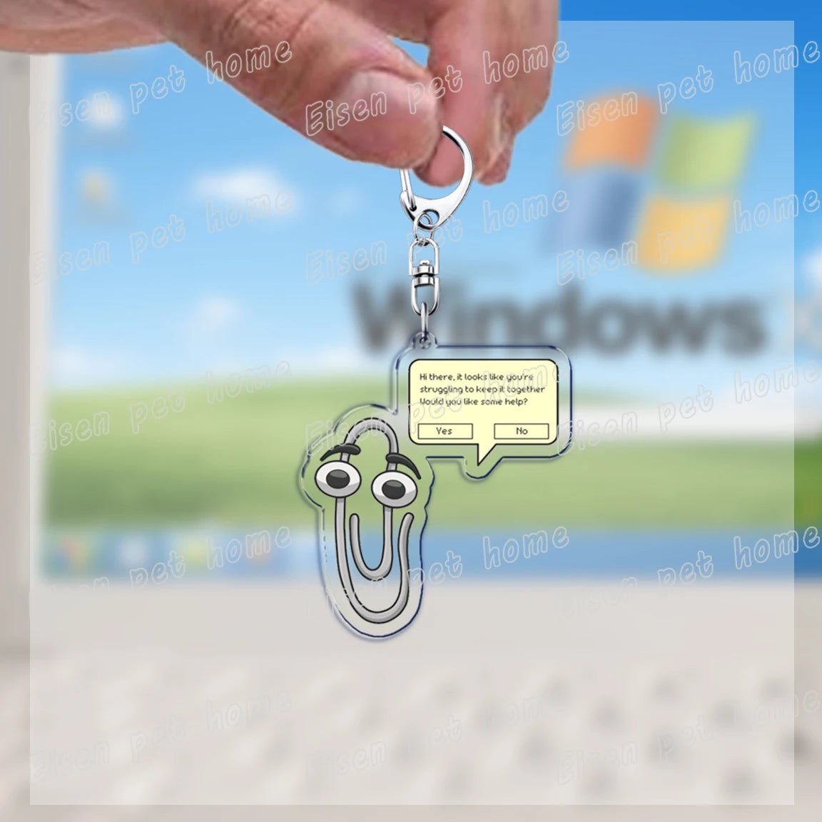 funny paperclip keychains