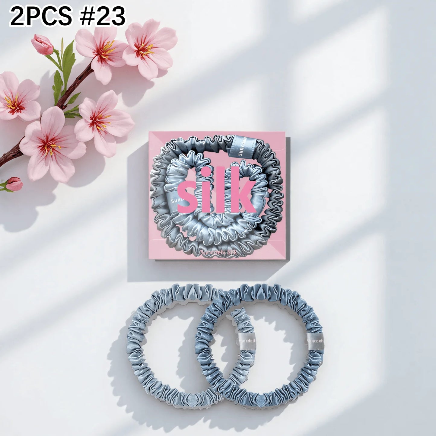 mulberry silk hair ties - two pcs