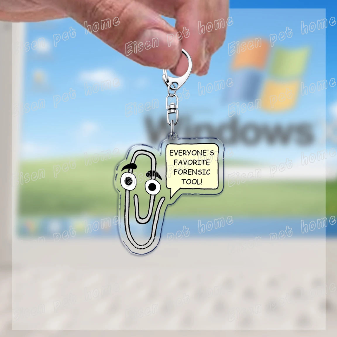 funny paperclip keychains