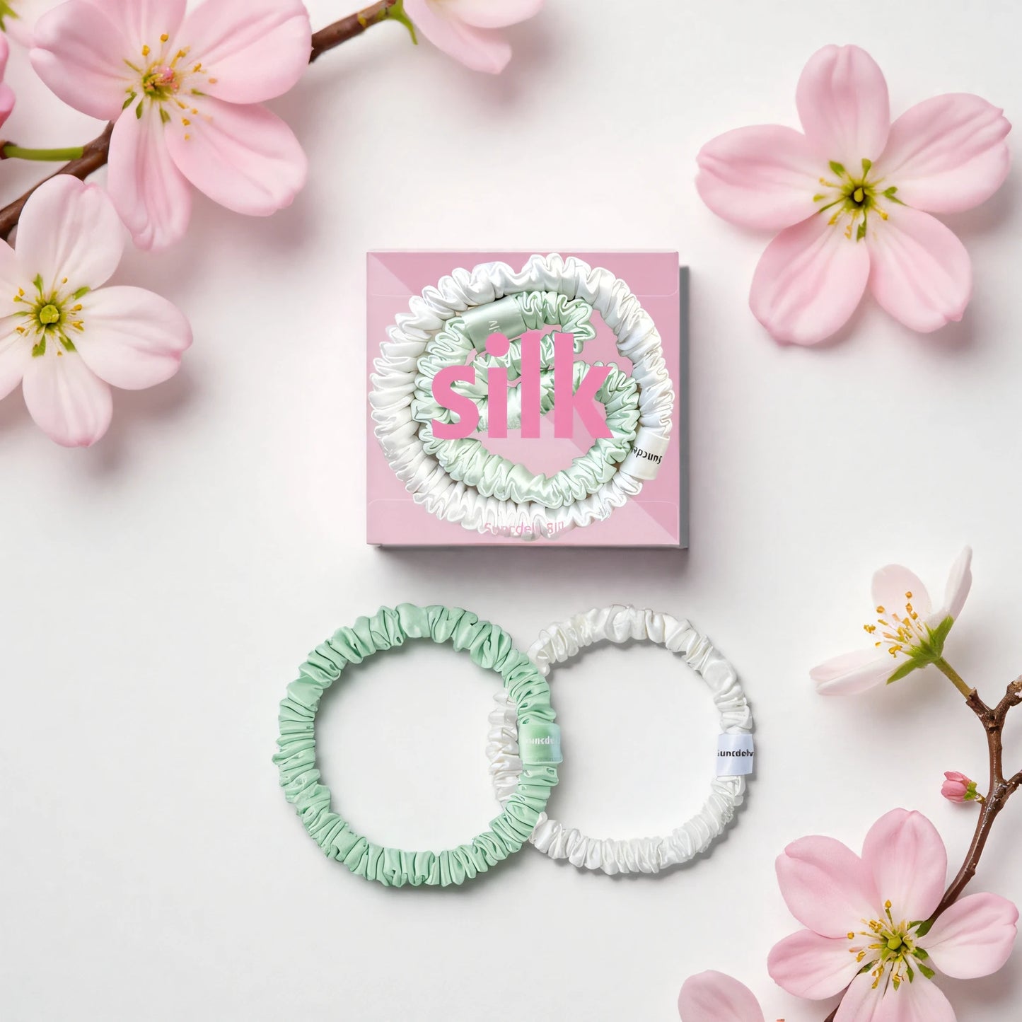 mulberry silk hair ties - two pcs