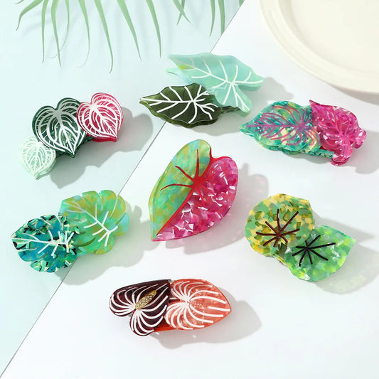 tropical girl claw clips