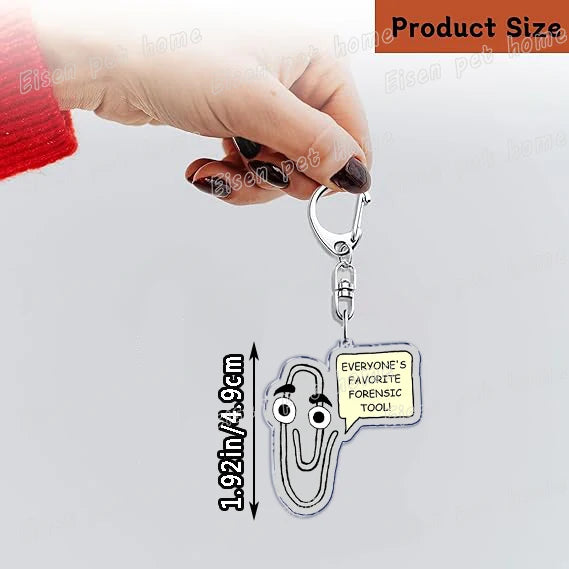 funny paperclip keychains