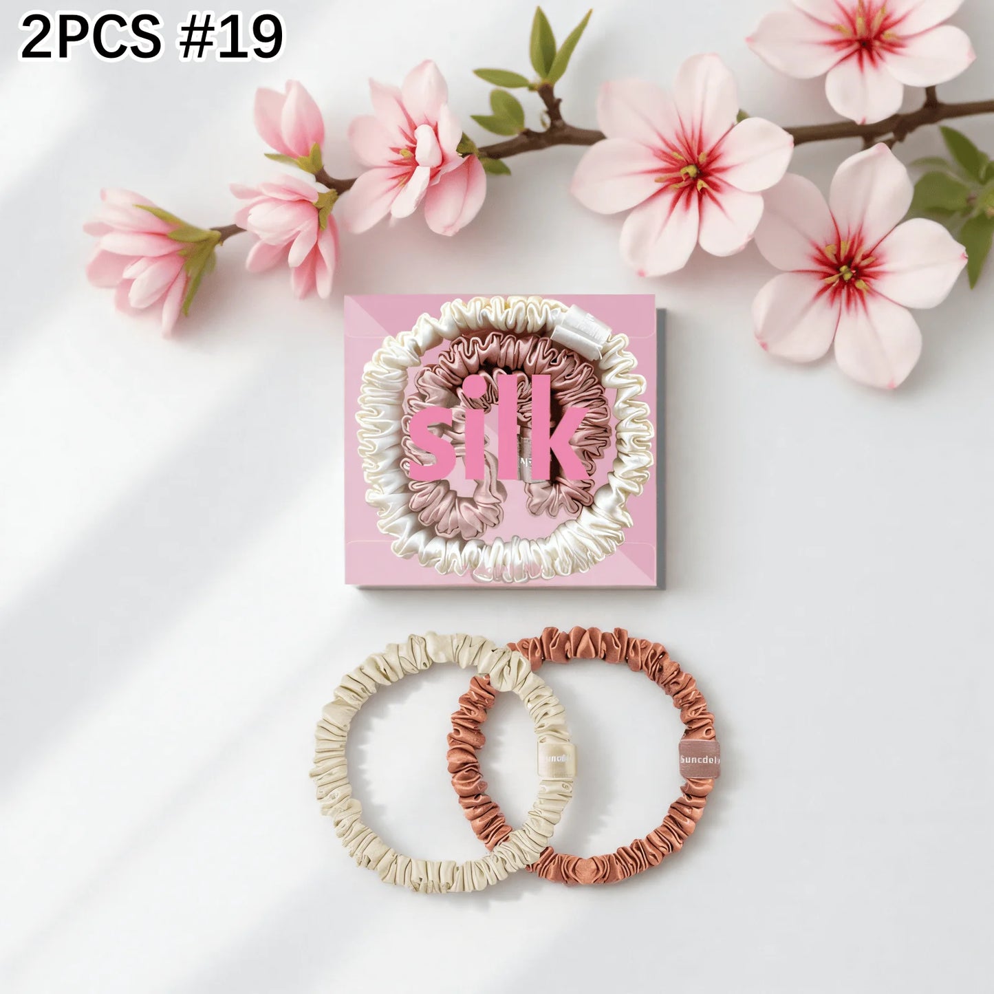 mulberry silk hair ties - two pcs
