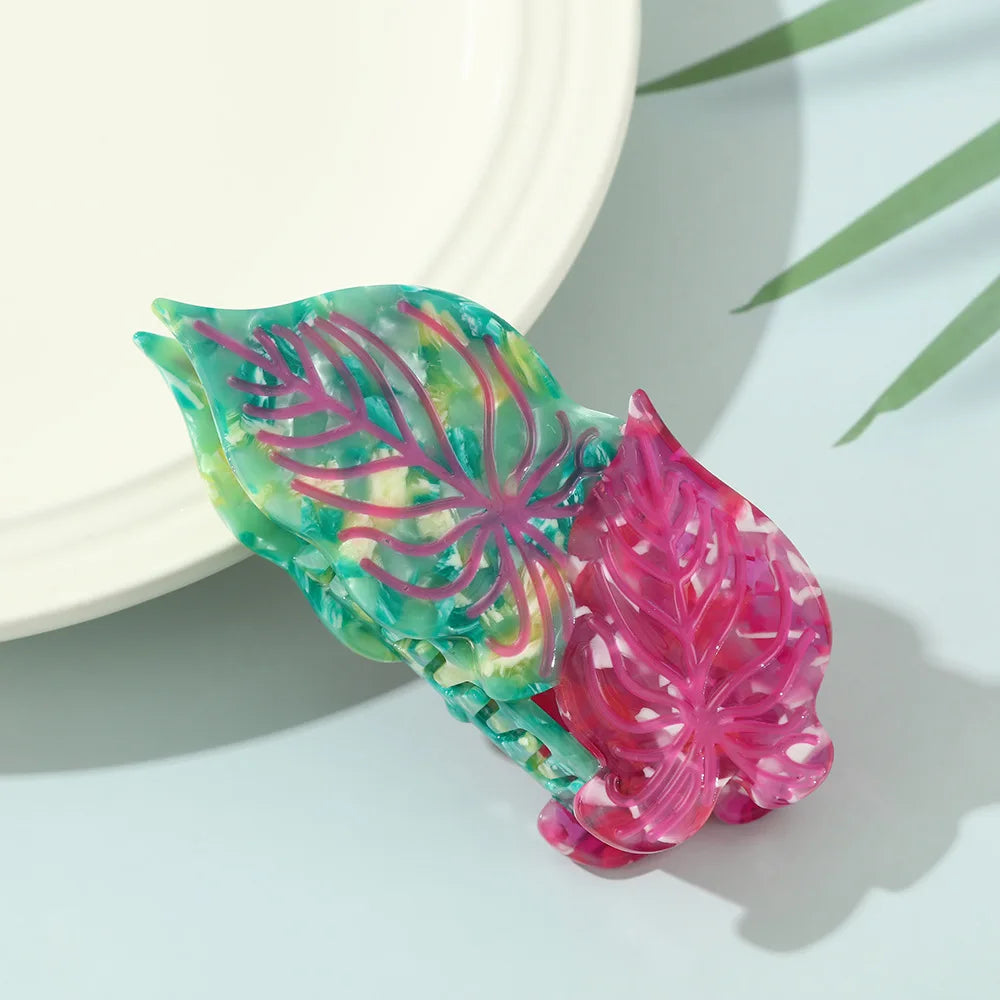 tropical girl claw clips