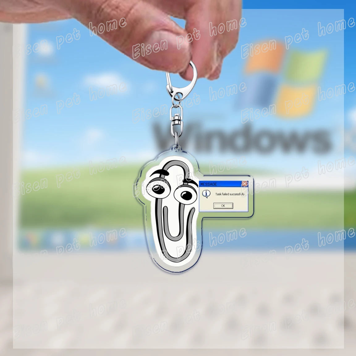 funny paperclip keychains