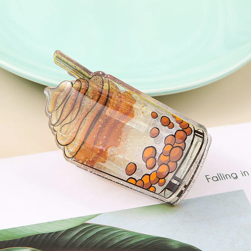 boba & snacks claw clips