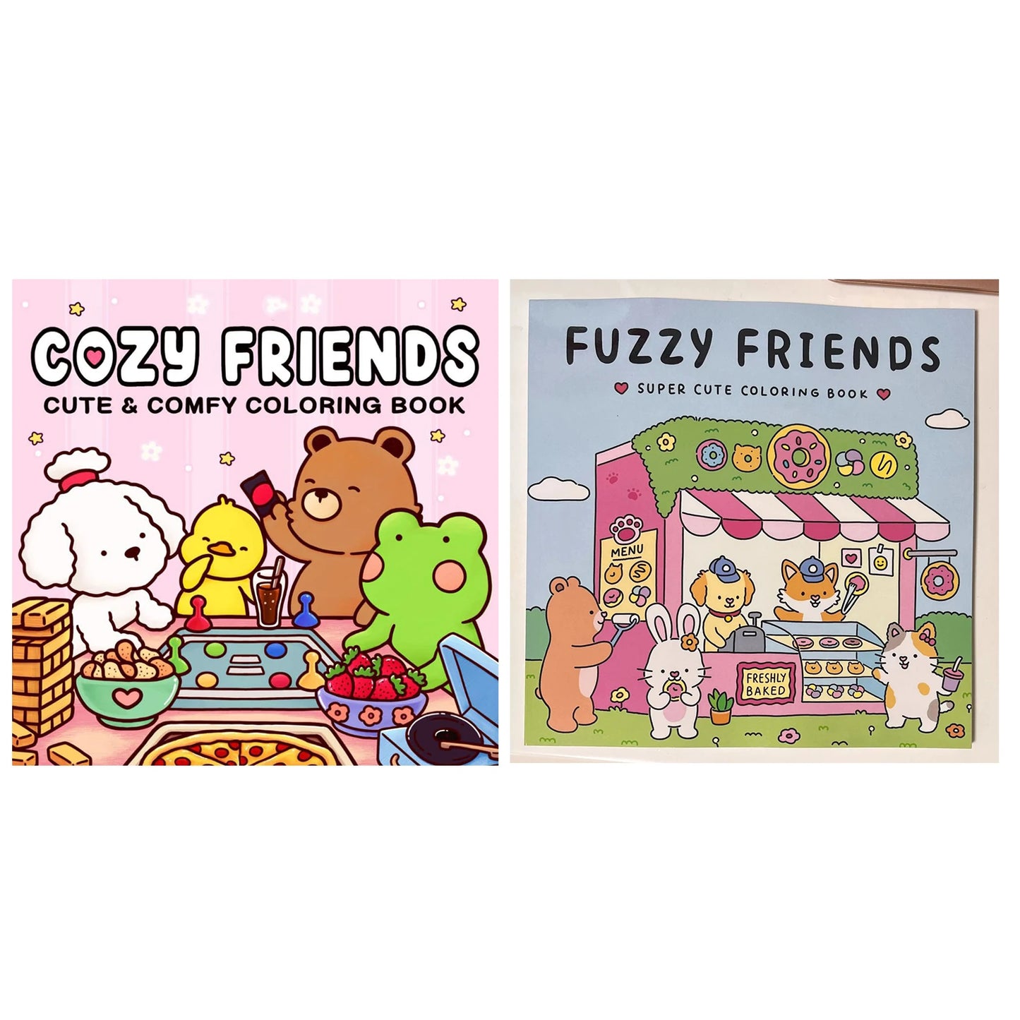 coloring book collection: cozy, adorable spaces with bold thick lines