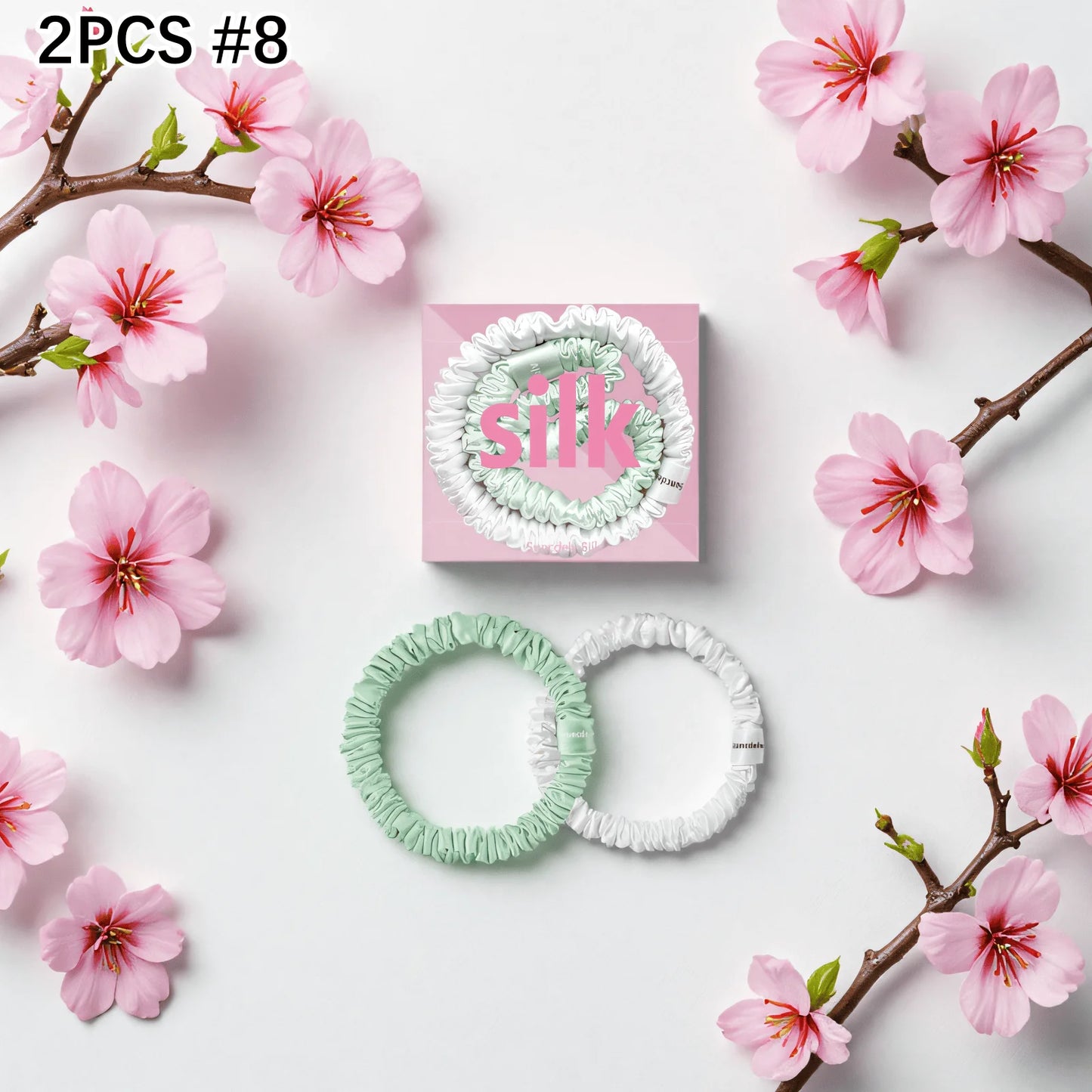 mulberry silk hair ties - two pcs