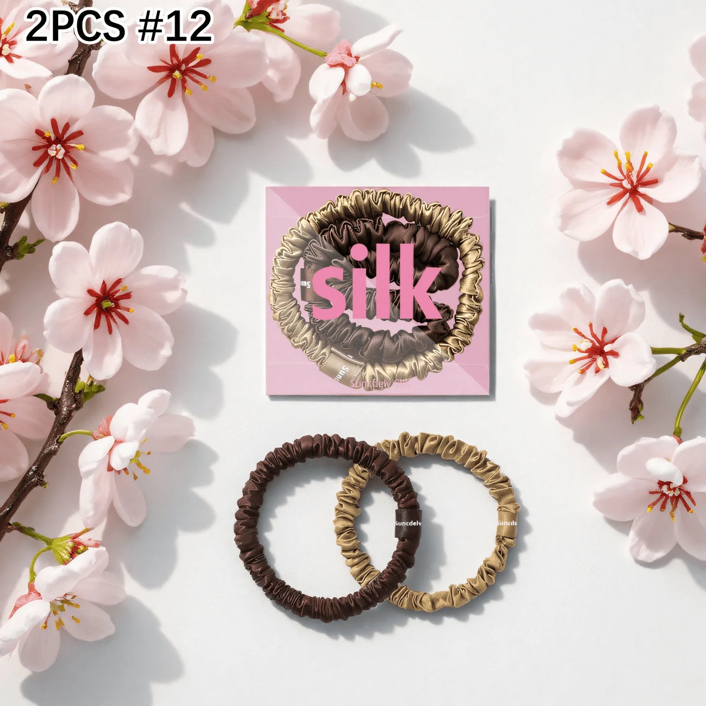 mulberry silk hair ties - two pcs