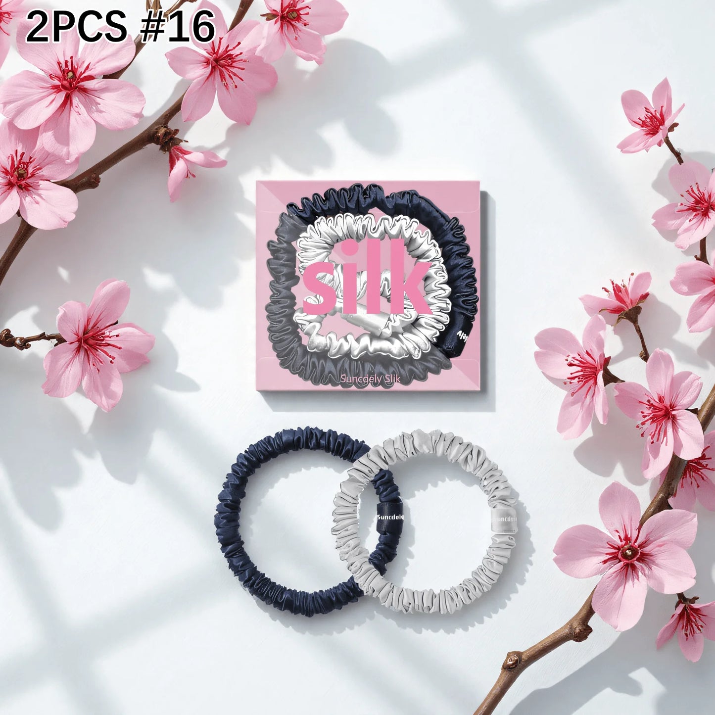 mulberry silk hair ties - two pcs