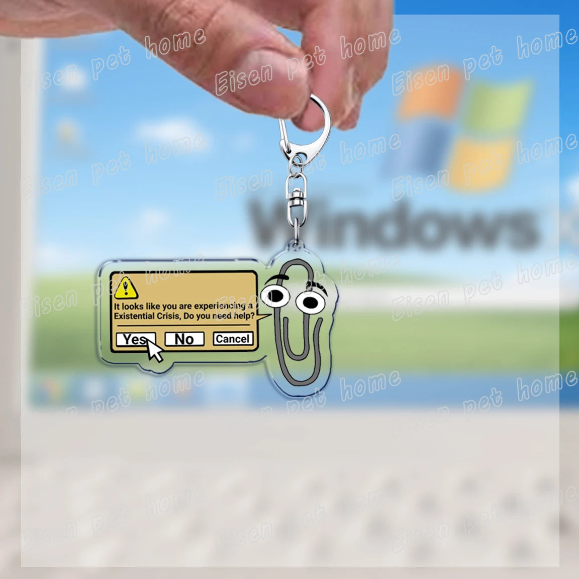 funny paperclip keychains