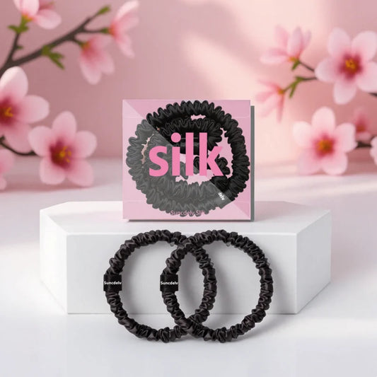 mulberry silk hair ties - two pcs