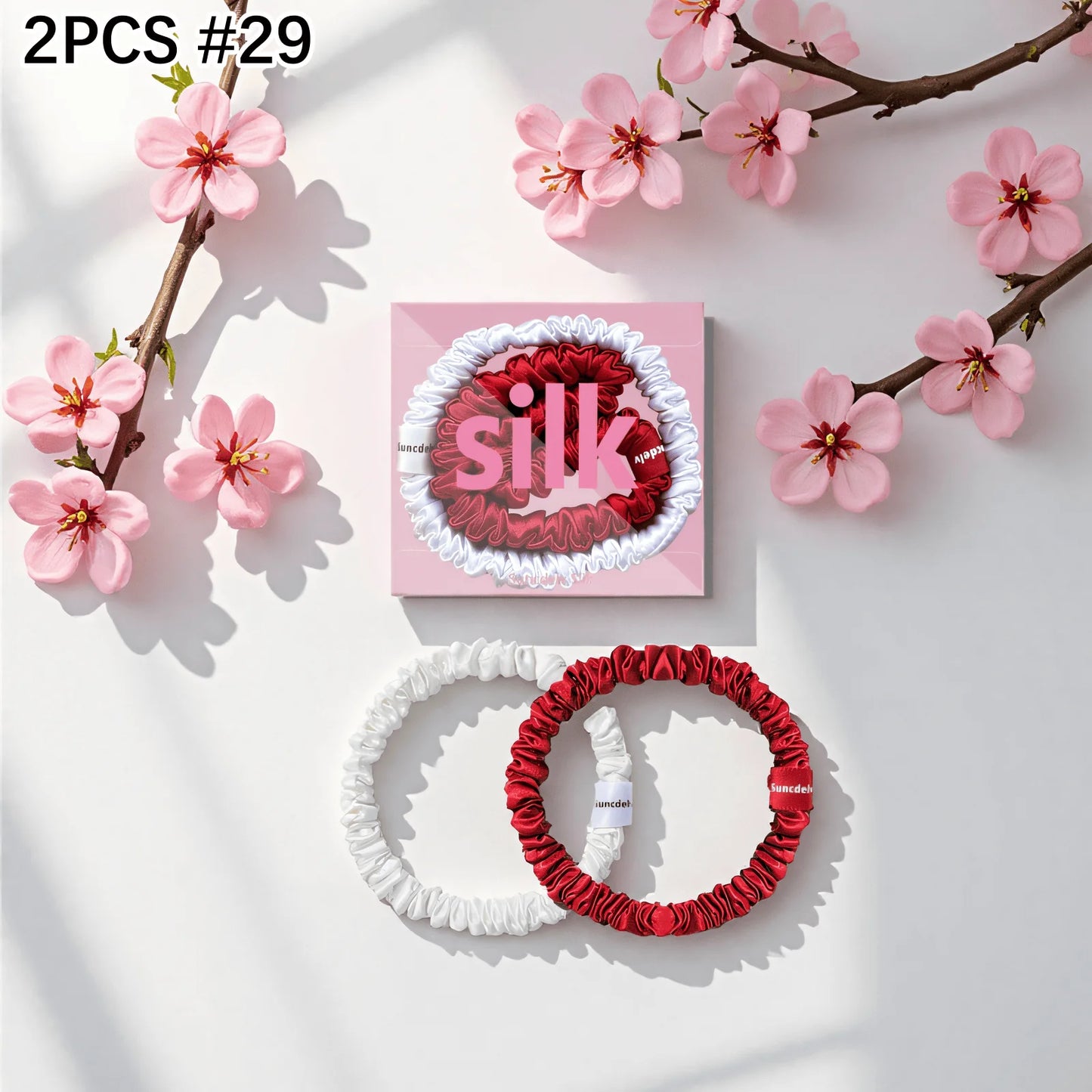 mulberry silk hair ties - two pcs