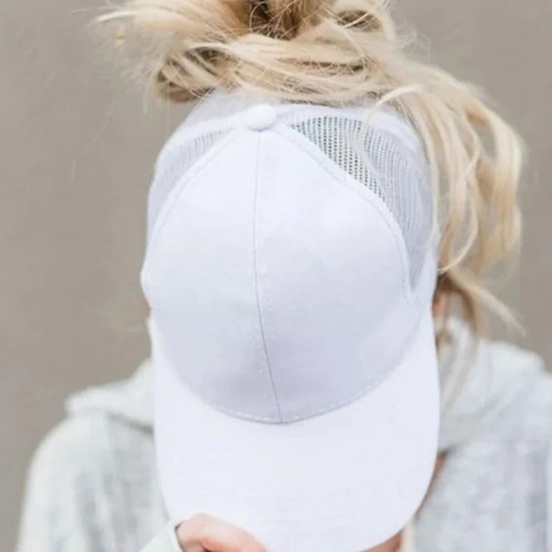 peek a boo ponytail baseball hat