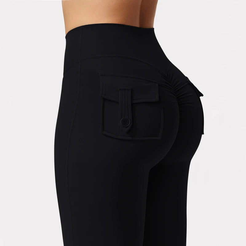 pocket drama flare leggings