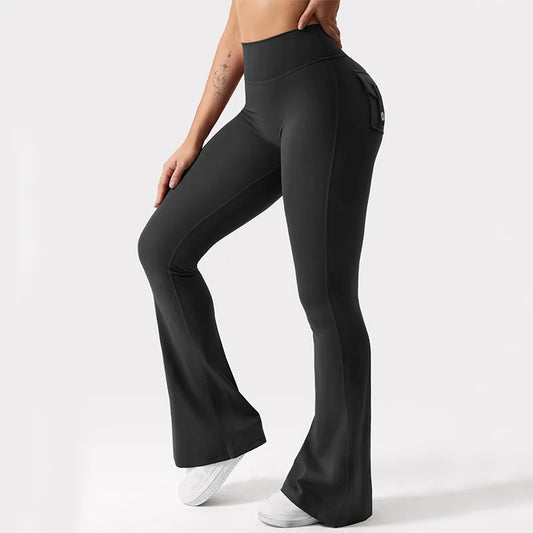 pocket drama flare leggings
