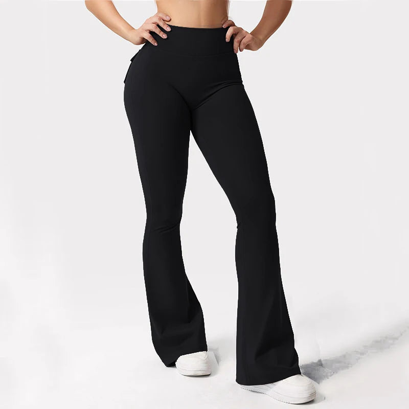 pocket drama flare leggings