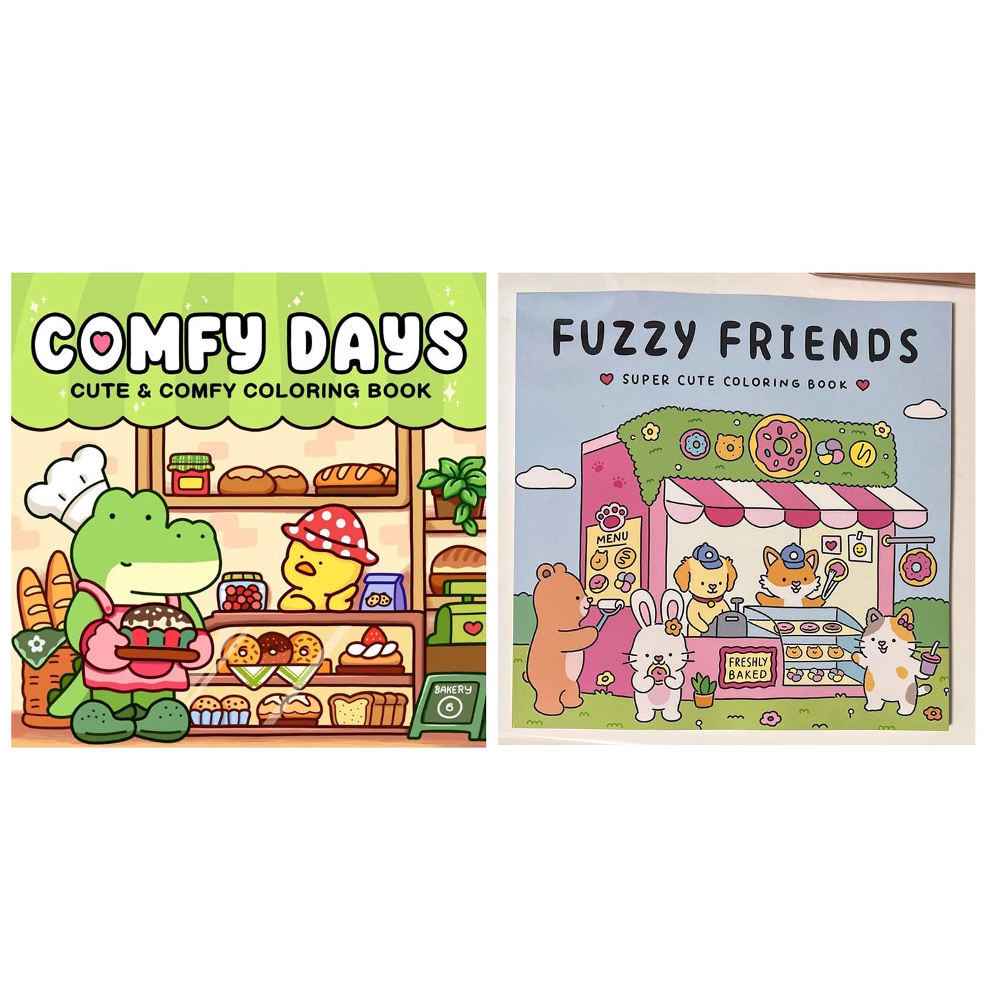 coloring book collection: cozy, adorable spaces with bold thick lines