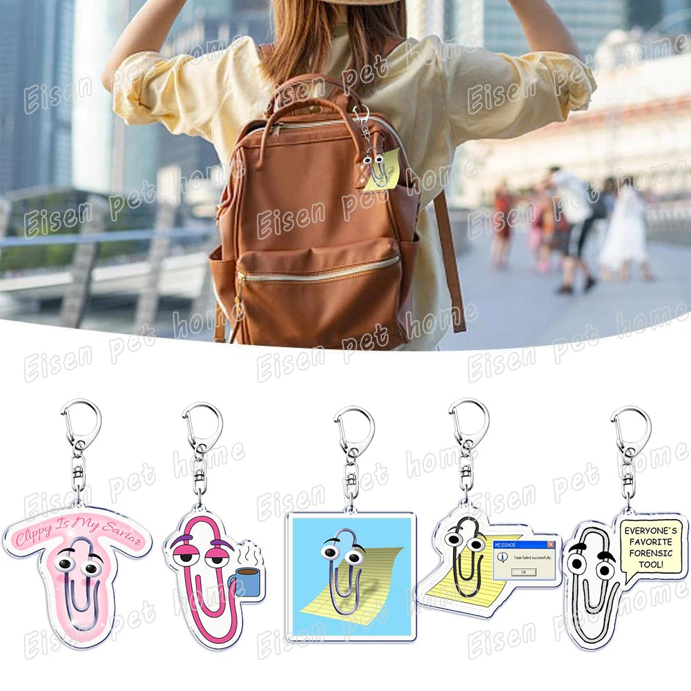 funny paperclip keychains