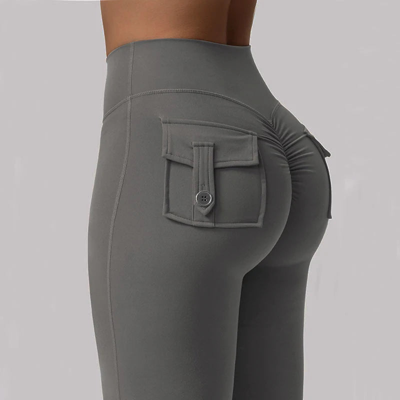 pocket drama flare leggings