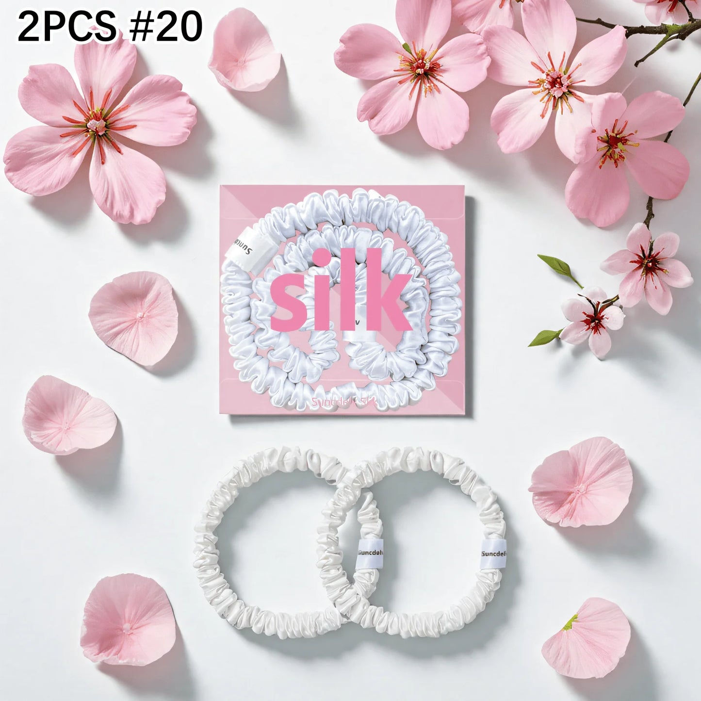 mulberry silk hair ties - two pcs