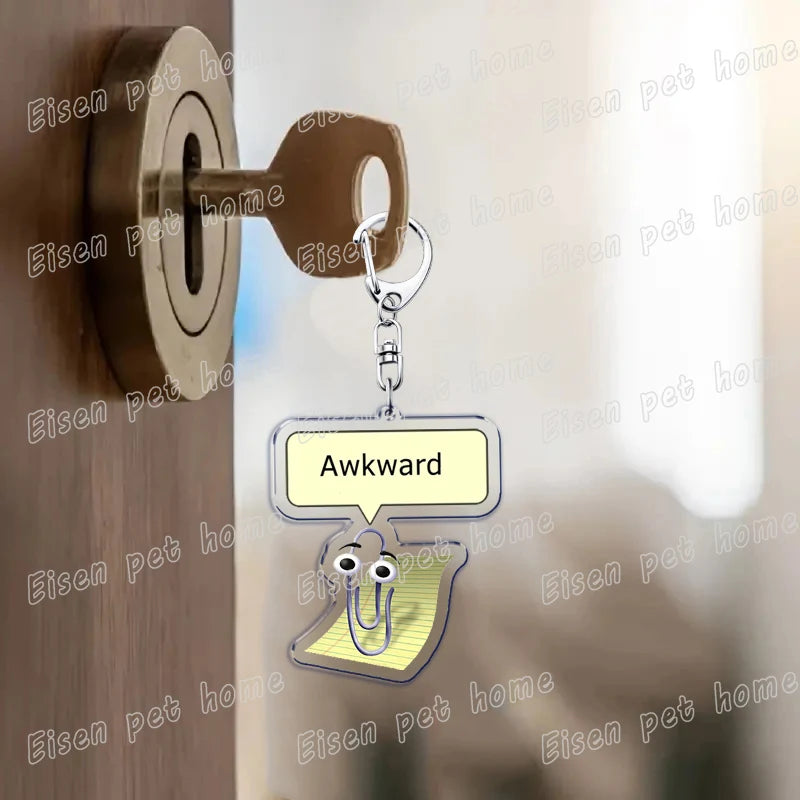 funny paperclip keychains