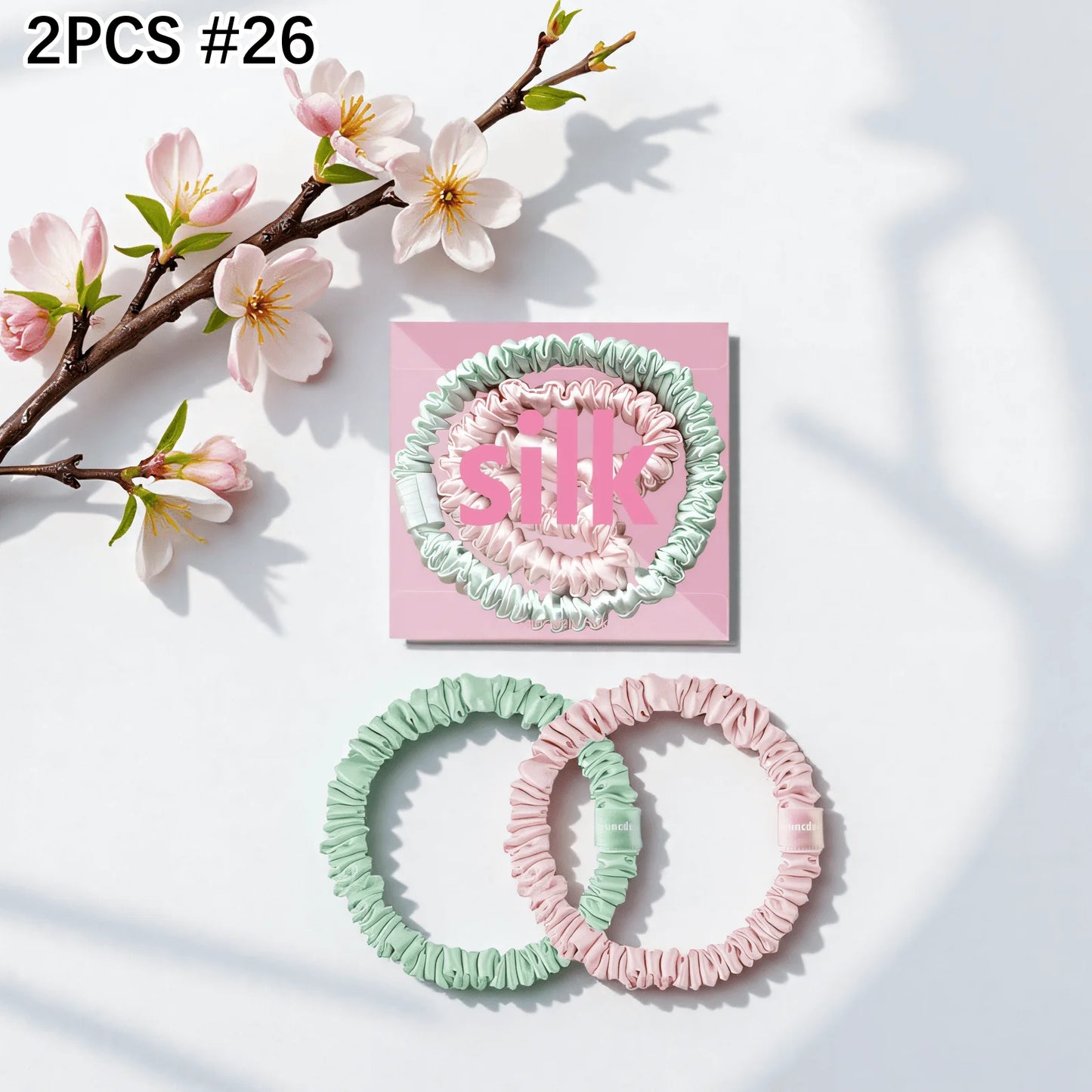 mulberry silk hair ties - two pcs