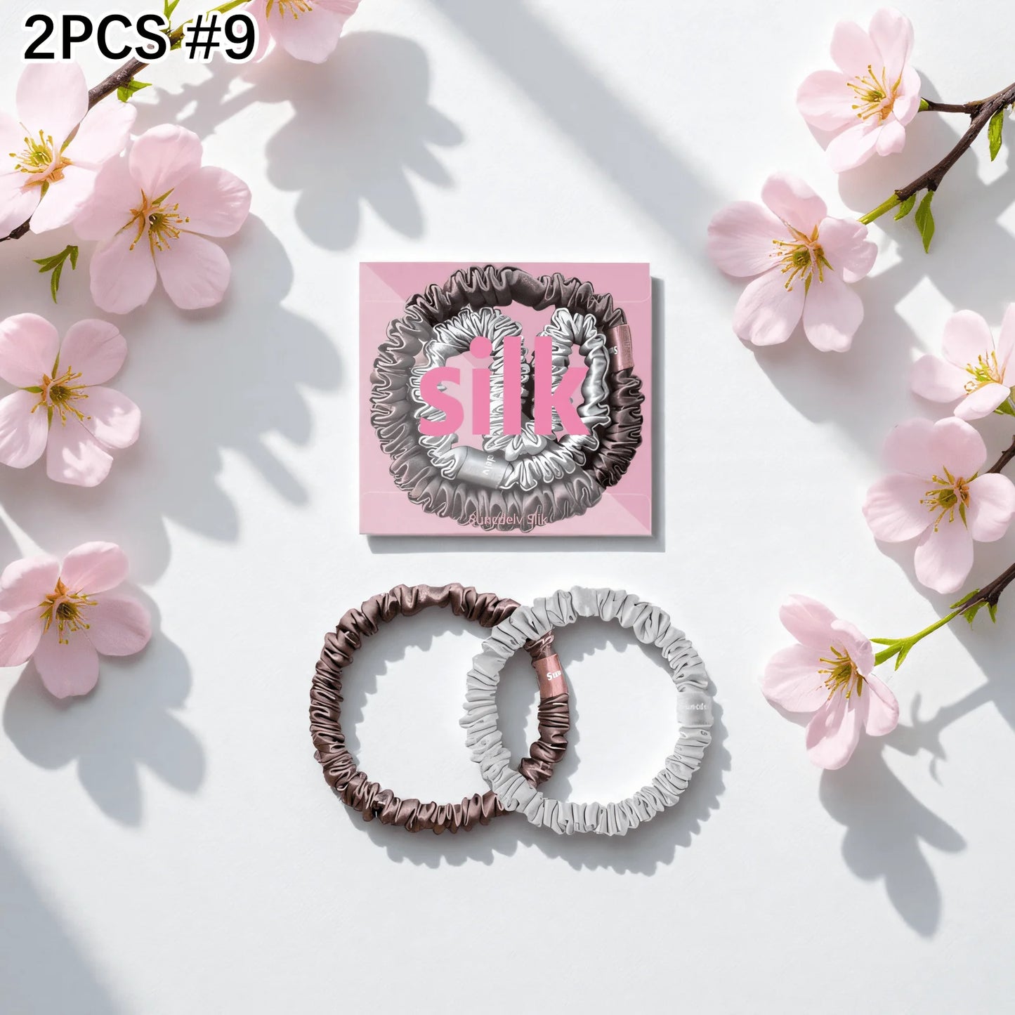 mulberry silk hair ties - two pcs