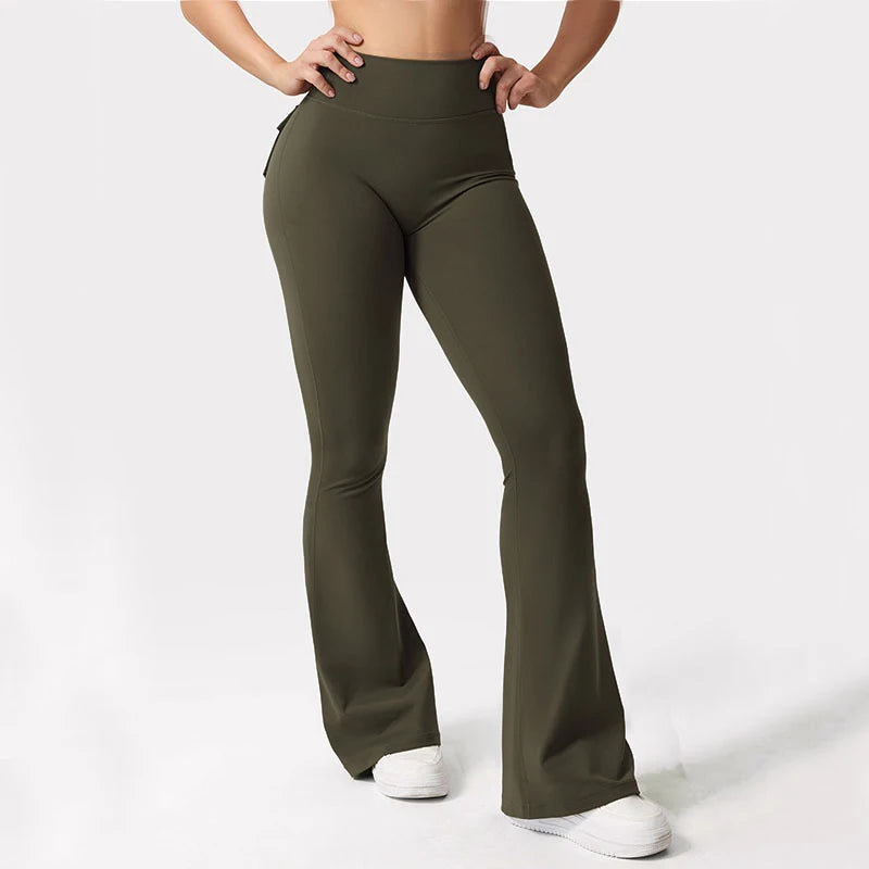 pocket drama flare leggings