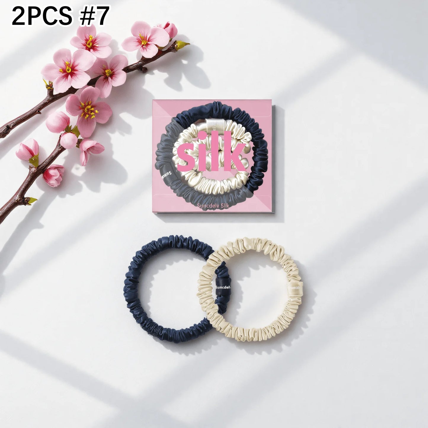mulberry silk hair ties - two pcs