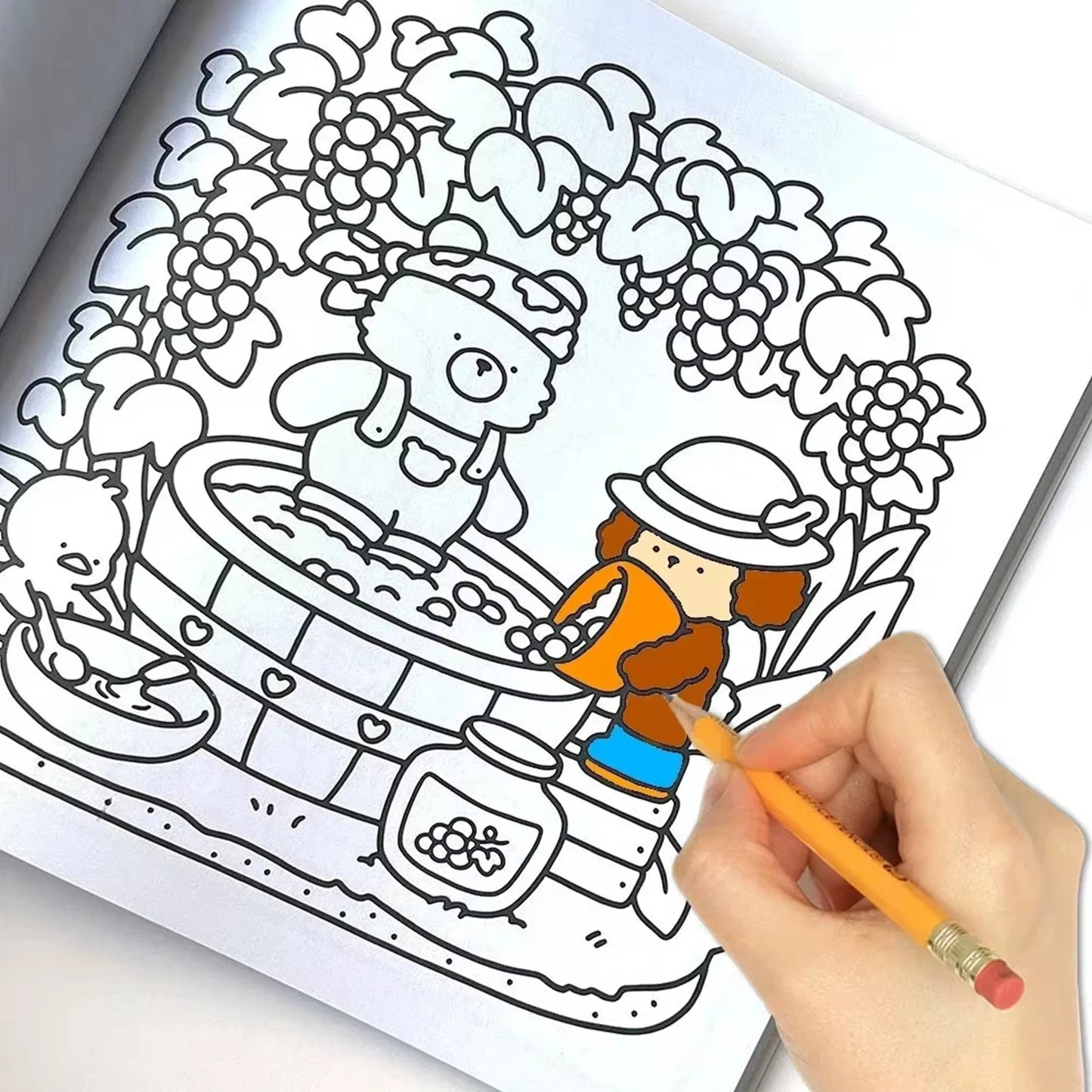 coloring book collection: cozy, adorable spaces with bold thick lines