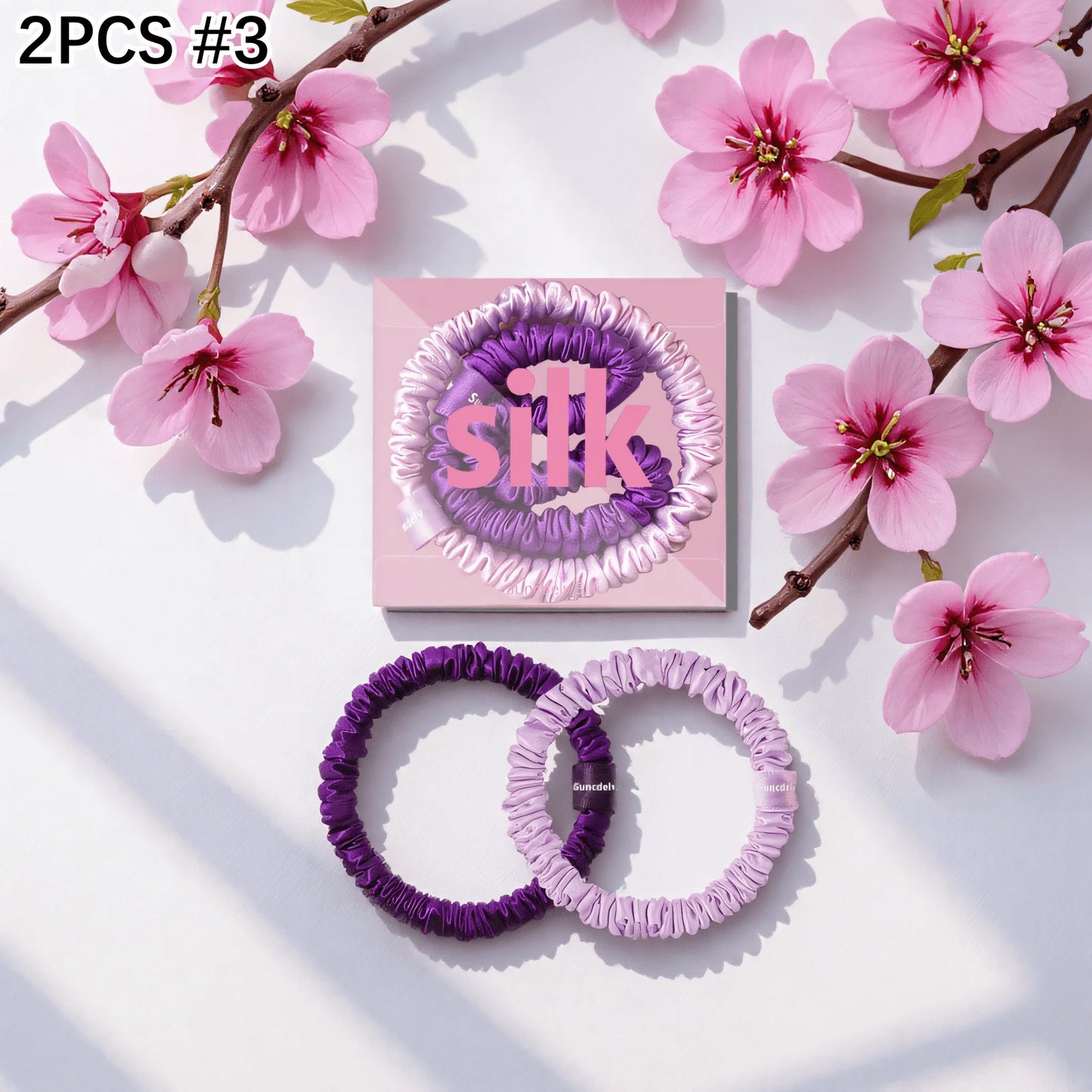 mulberry silk hair ties - two pcs
