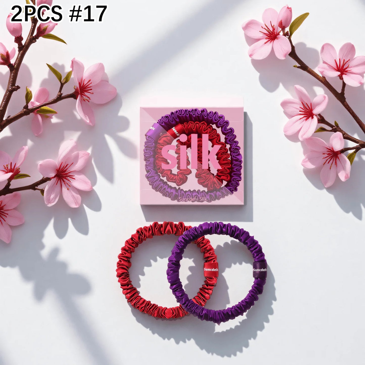 mulberry silk hair ties - two pcs