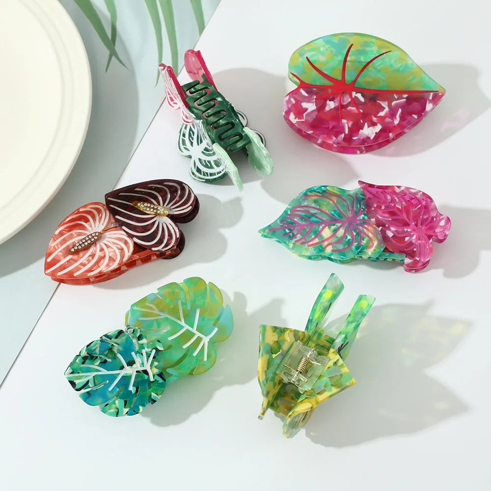 tropical girl claw clips