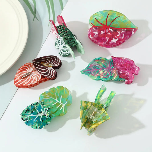 tropical girl claw clips