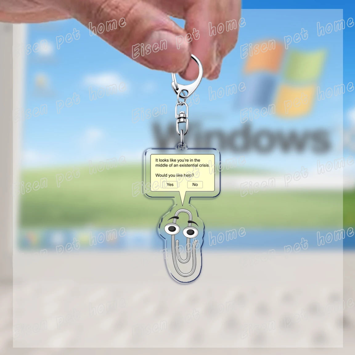 funny paperclip keychains