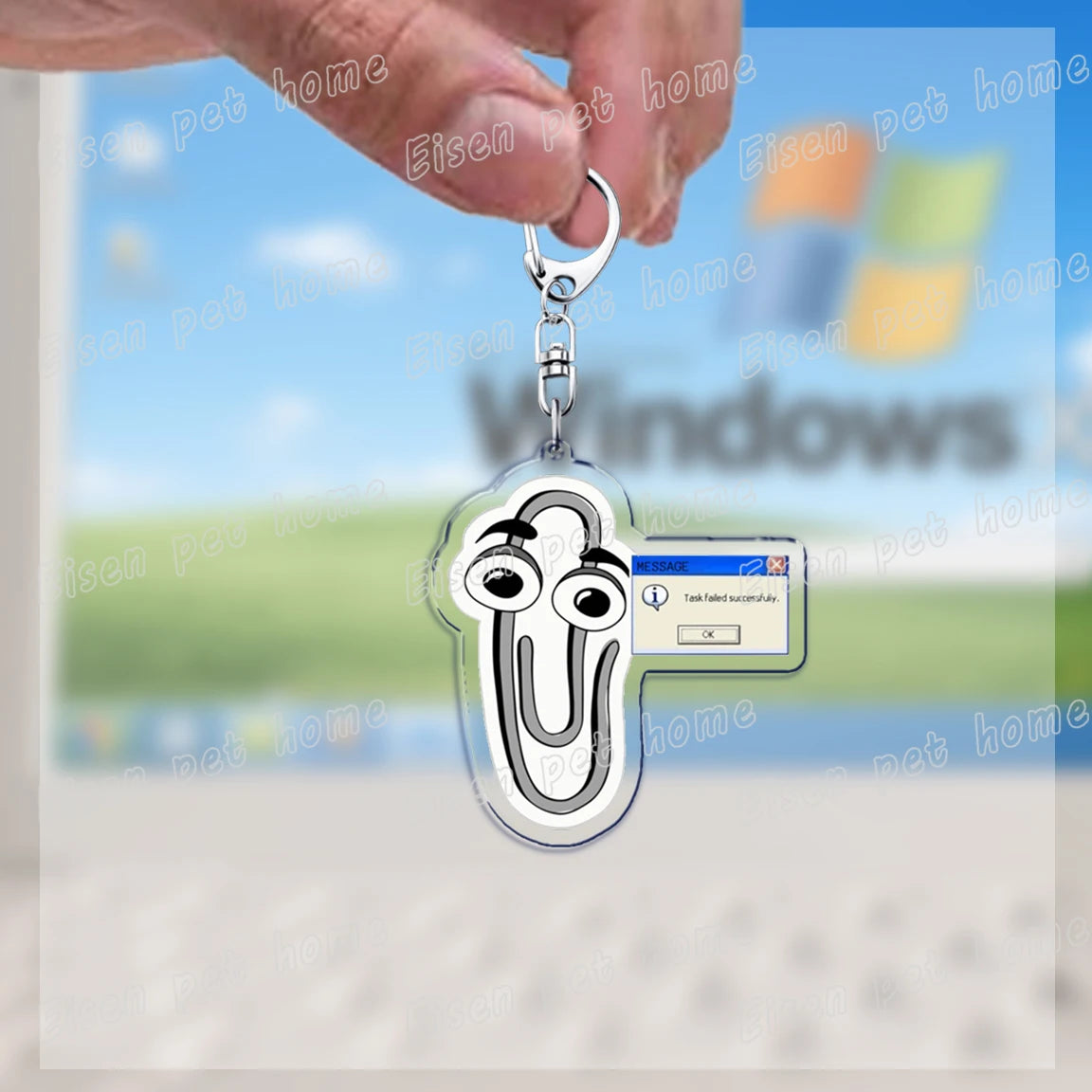 funny paperclip keychains