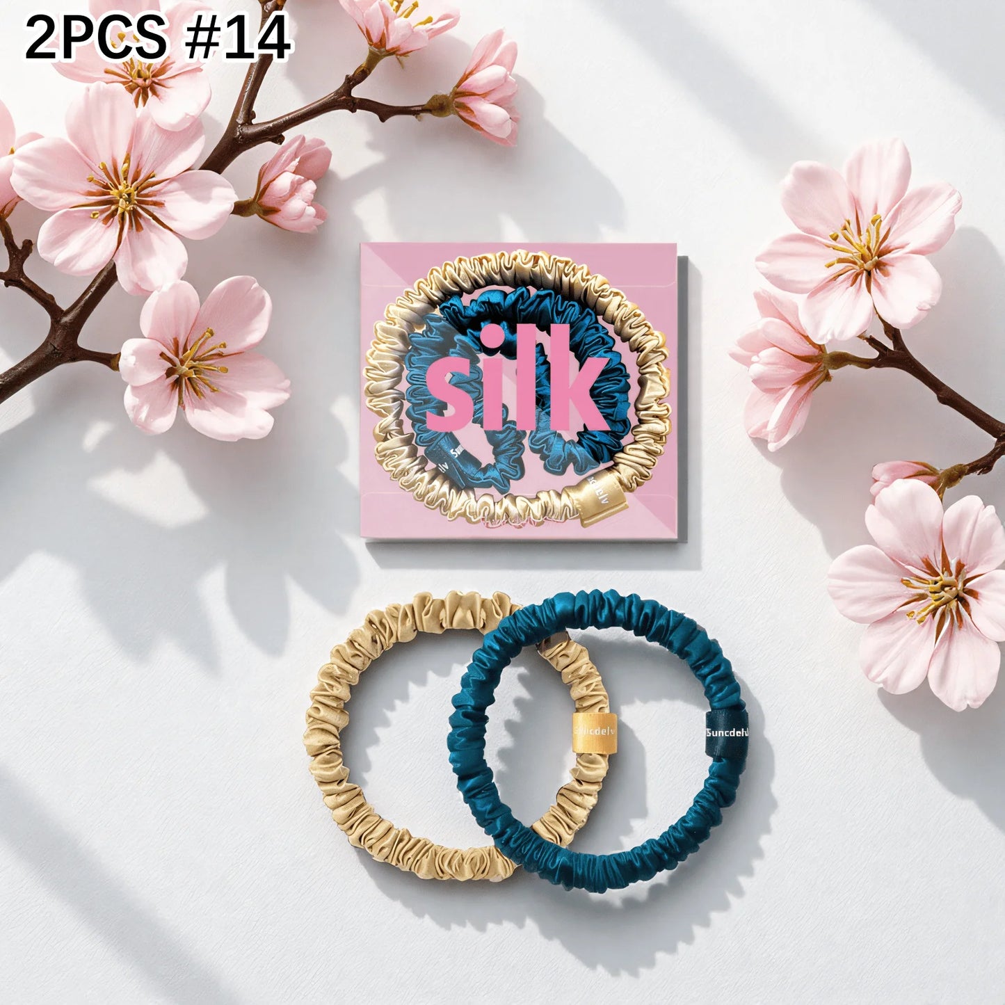 mulberry silk hair ties - two pcs