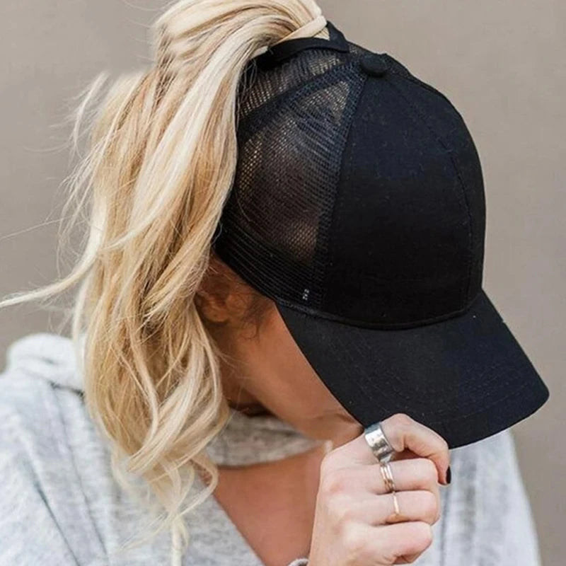 peek a boo ponytail baseball hat