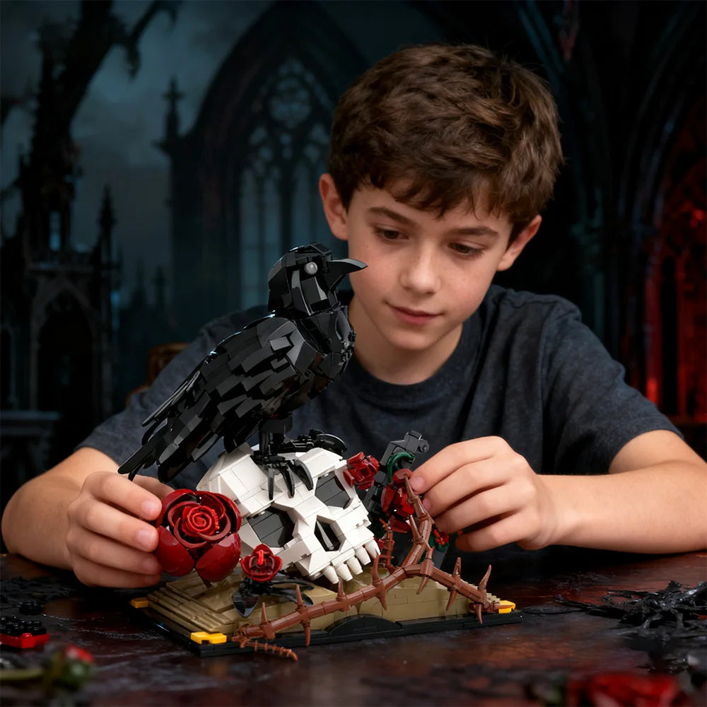 skull and raven building kit