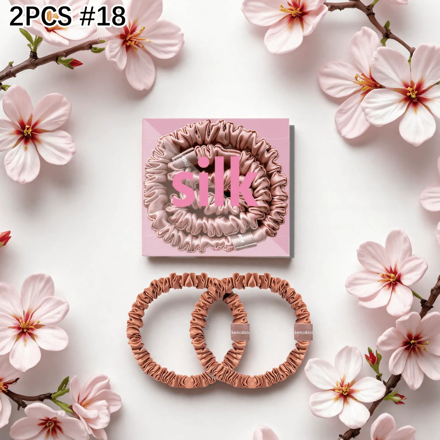 mulberry silk hair ties - two pcs